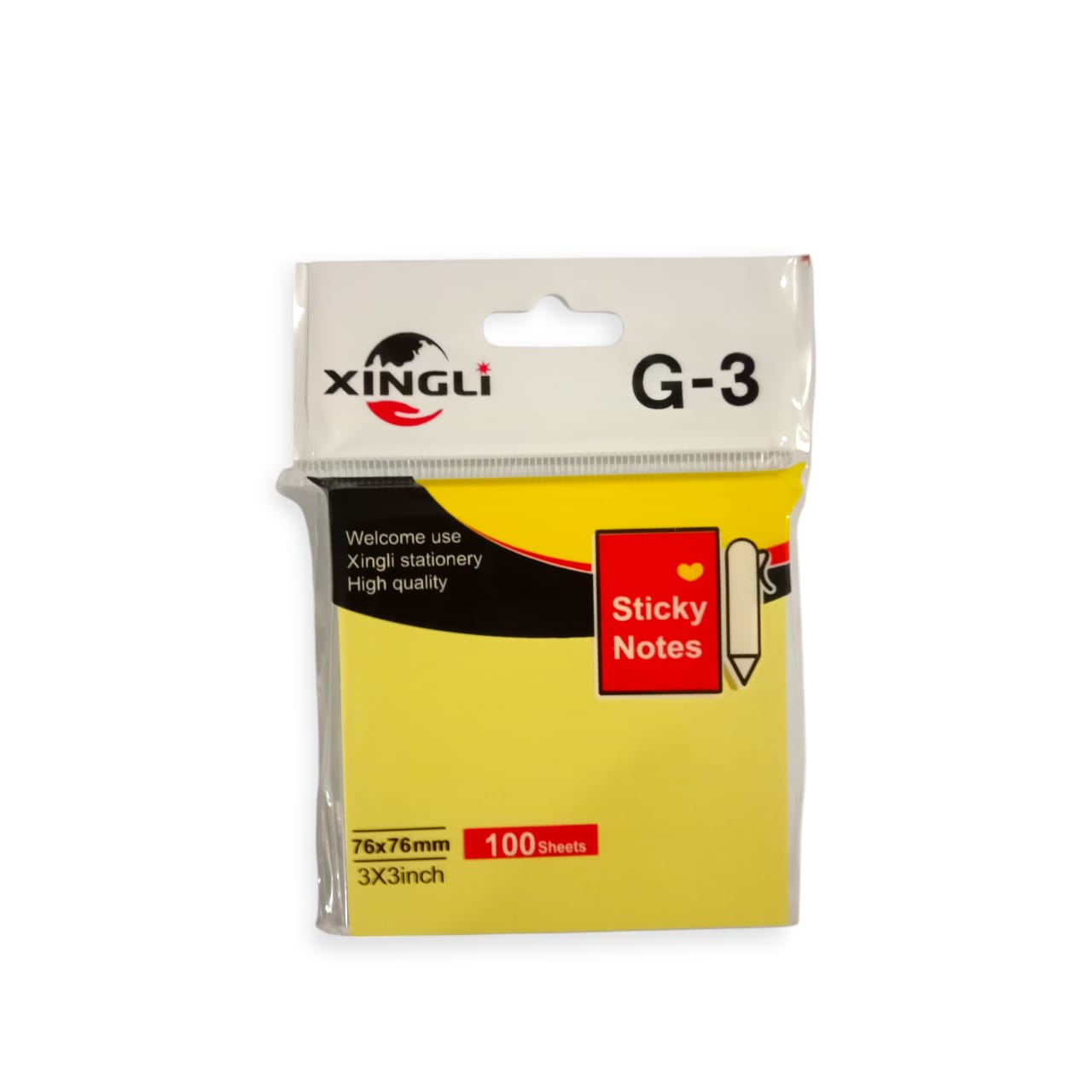 STICKY NOTES 100 SHEETS PACKET 3x3 INCH